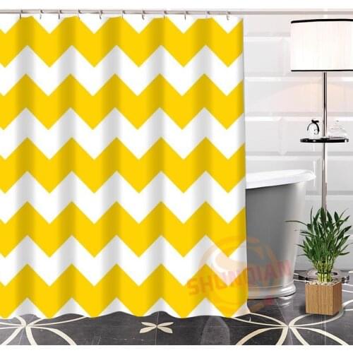 Hot sale Custom Colorful Of Chevron Bathroom Waterproof Shower Curtain Durable Classic Bathroom decorative