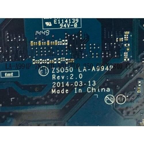 BiNFUL 100% NEW ,787809-001 (787810-501) MAINBOARD FOR HP 250 G3 NOTEBOOK MOTHERBOARD,PROCESSOR N2840 / N3540