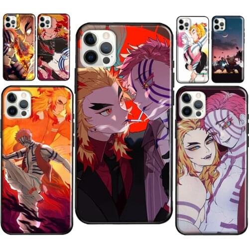 Akaza Kyojuro Rengoku Phone Case For iPhone 11 12 Pro Max 12 Mini X XR XS MAX 7 8 Plus 5S SE 2020 Soft Cover