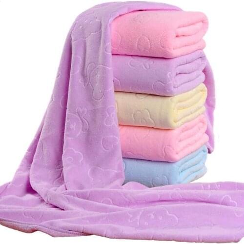 1Pc 70x140cm Multifunctional Microfiber Bear Soft Water Absorbent Water Absorbing Shower Bath Beach Towel Blanket Hot Sale