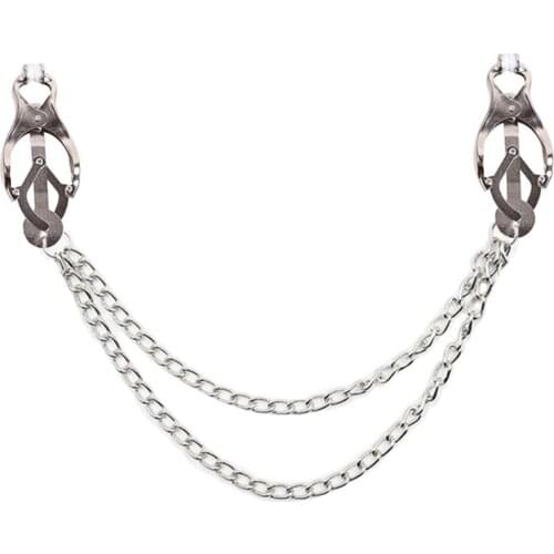 Metal Nipple Clamps With Clips Flirting Teasing Sex Flirt Bondage Kit Slave Bdsm Exotic Accessories