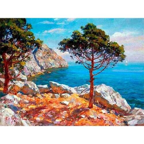 Landscape DIY Cross Stitch 11CT Embroidery Kits Needlework Craft Set Printed Canvas Cotton Thread Home Decoration Wholesale