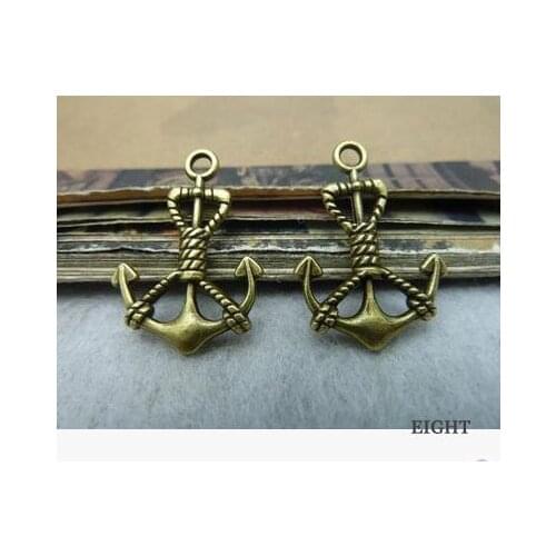 Zinc alloy pendant jewelry accessories diy handmade material charms anchor navigation 18 * 25 mm