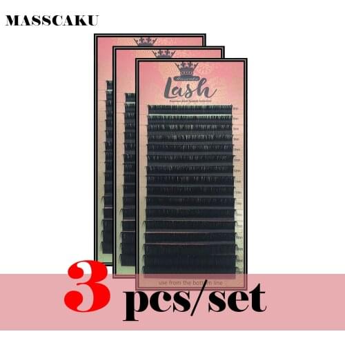 Free Shipping 3 cases/lot High quality mink eyelash extension individual eyelashes natural eyelashes make up fake false eyelashe