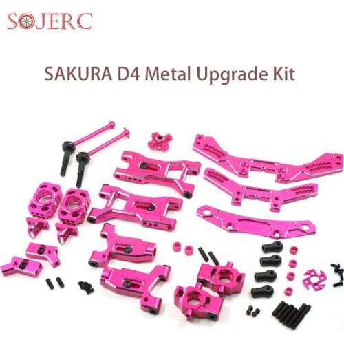 SOJERC Racing Car Metal Upgrade Kit SAKURA D4 RWD/AWD steering/A arm#SKD4-S01PK