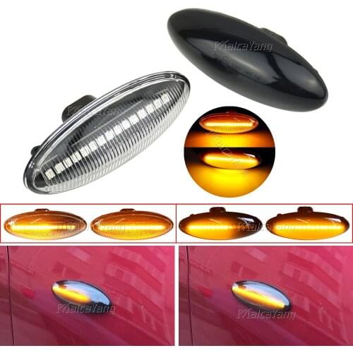 2 pieces Led Dynamic Side Marker Turn Signal Lights Sequential Blinker For Toyota Yaris Mk2 P9 RAV4 Mk3 ACA3/ALA3 Auris Mk1 E15