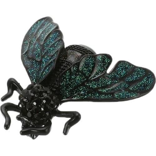 Vintage Rhinestone Alloy Cicada Brooches Crystal Enamel Brooch Pins For Women Men Jewelry Christmas Gifts