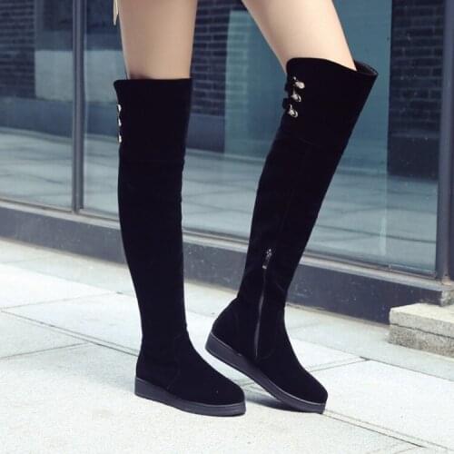 Oversized 12 thigh high boots knee high boots over the knee boots women ladies boots shoes woman winter boots women