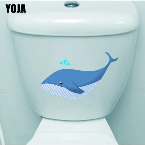 YOJA 23.6*19.6CM Underwater Whale Toilet Decal Wall Sticker BedRoom Home Decor T3-0884