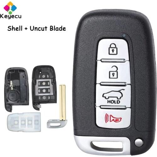KEYECU Replacement 3 1 4 Buttons Smart Remote Car Key Shell Case With Emergency Blade FOB for Hyundai for Kia FCC ID: SY5HMFNA04