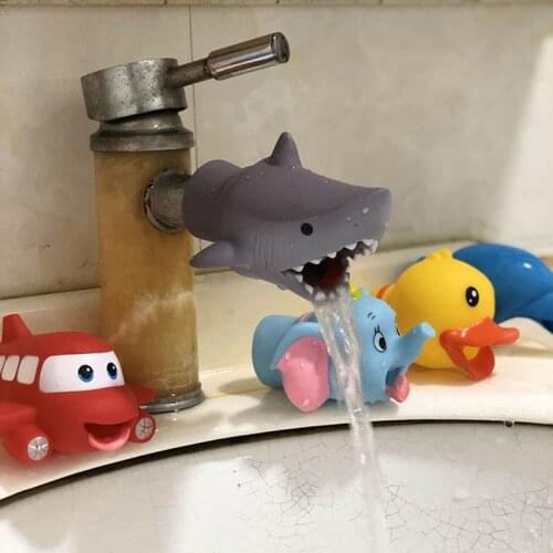 1Pcs Cute Animal Faucet Extension Plastic Cement Save Water Bathroom Supplies Faucet Extender Bath Toys Help Washing Hands
