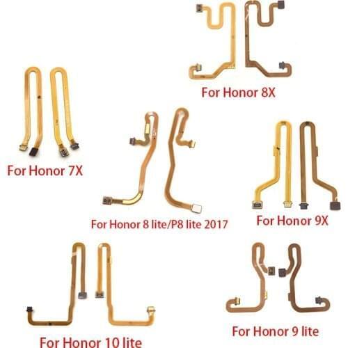 10pcs/lots，Fingerprint Sensor Scanner Touch ID Connect Motherboard home button Flex Cable For Huawei Honor 8 9 10 lite 7X 8X 9X