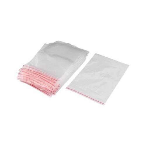 100 Pcs 12cm x 18cm Clear 2Mil Poly Plastic Reclosable Zip Lock Zipper Bag