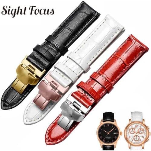 1853 Watch Bands Strap for Tissot Watch Lady T050 T02 Black White Red Purple Pink Leather Strap Women Wrist Bracelet Female Belt