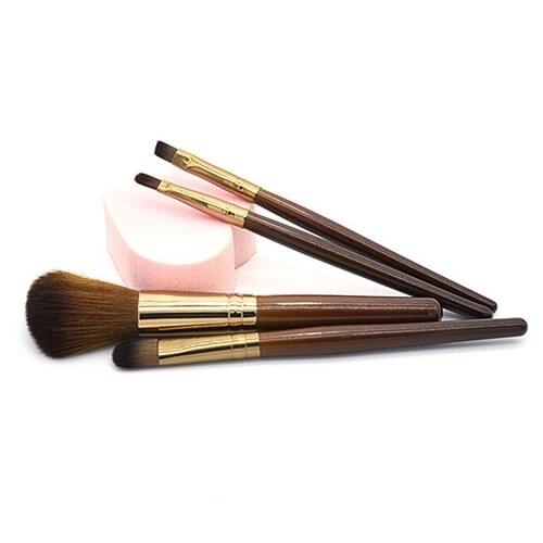4PC Makeup Brush Set Cosmetic Toiletry Makeup Blush Eyeshadow Eyebrow Lip Brushes Makeup Brushes Tools