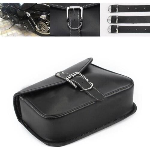 55% Hot Sales!!! Motorcycle Saddle Faux Leather Left Side Storage Tool Bag for Harley Sportster