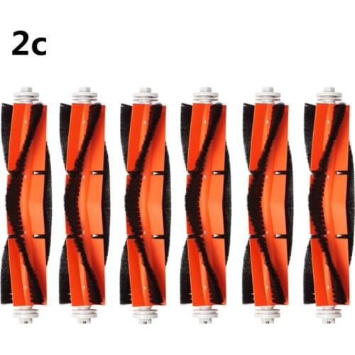 6PCS Washable Sweeping robot Accessories Main brush For xiaomi mijia Mi Robot Vacuum mop 2c Robot Vacuum Cleaner Parts Kits