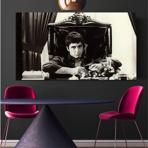 AL PACINO SCARFACE Movie Poster Canvas Painting Wall Art Picture for Living Room Home Decor (No Frame)
