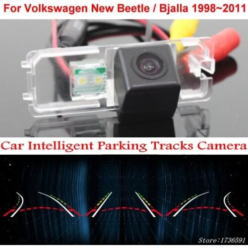 Car Intelligent Parking Tracks Camera FOR Volkswagen New Beetle / Bjalla 1998~2011 Rear View Reverse Camera HD CCD Night Vision