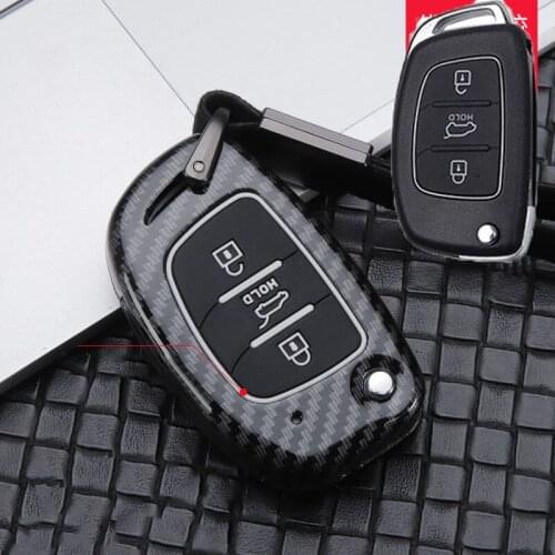 Carbon Fiber Car Key Cover Case for Hyundai Ix35 IX45 IX25 I10 I20 I30 HB20 Sonata Verna Solaris Santa Elantra Mistra Protection