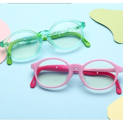 High QualitySilicone Round Kids Glasses Optical Spectacle Children Clear Lens Computer Goggles For Boys&Girls Eyewear Eyeglasses