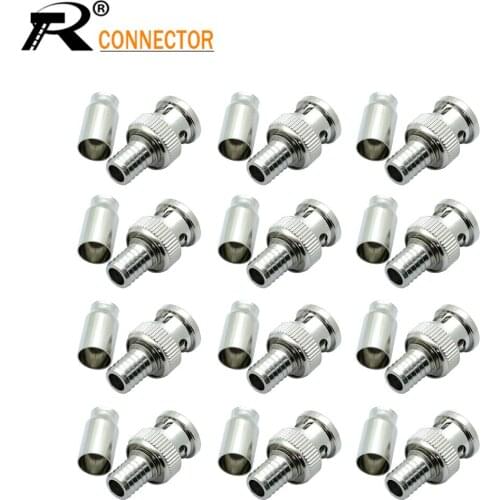 F to BNC Connector RF Adapter BNC Male Plug to F Female Jack Coax Adapter Connector for Scanner Camera 12/50/100pcs
