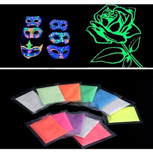 Fluorescent Super Bright Glow-in-the-Dark Powder Glow Pigment Neon Luminous Powder Nail Glitter