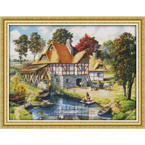 Joy Sunday cross stitch 11 14CT canvas hand embroidery DIYDMC cross stitch kit mill pattern home decoration count cross stitch