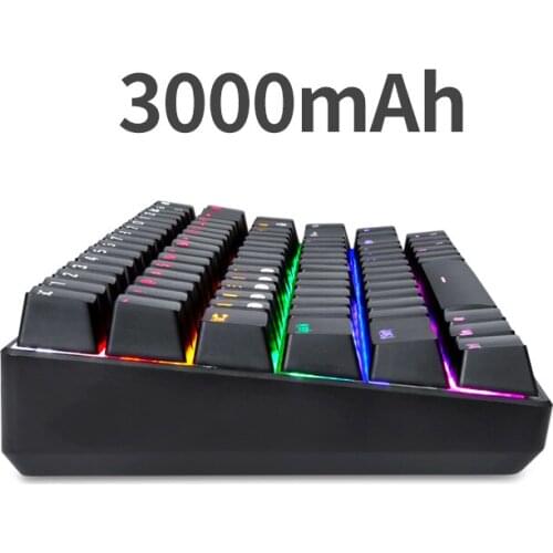 Backlit Wireless Bluetooth5.0 2.4G Gaming Mechanical Keyboard with backlight for Gamer 60% Keyboard Mechanial Wireless Teclado
