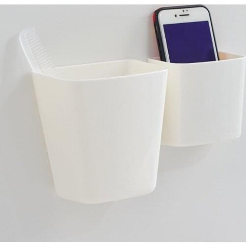 Multifunction Wall Mounted Holder Bathroom Organizer Kitchen Storage Box Remote Control Storage Case Mobile Phone Stand Containe