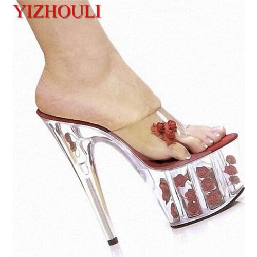 Fashionable super high, new specials fish-tip sandals, super miao fine with flower decorated summer wedding sandals