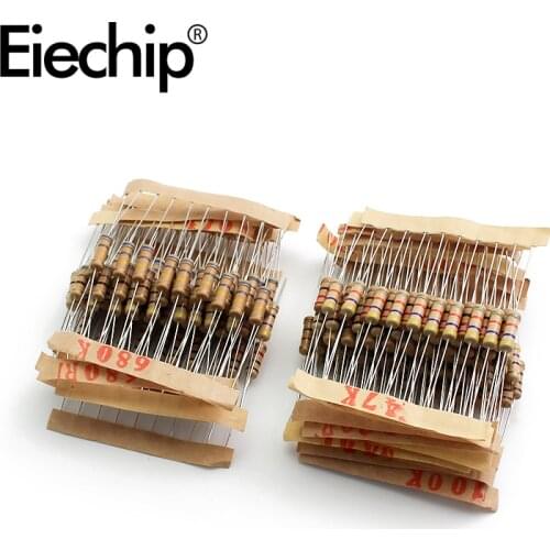 30Values 1W Carbon Film Resistor Kit Set 0.1 - 750 ohm 5% Resistance pack 1R 2R 10R 100R 200R 4.7R 47R 330R 470R 560R Resistors