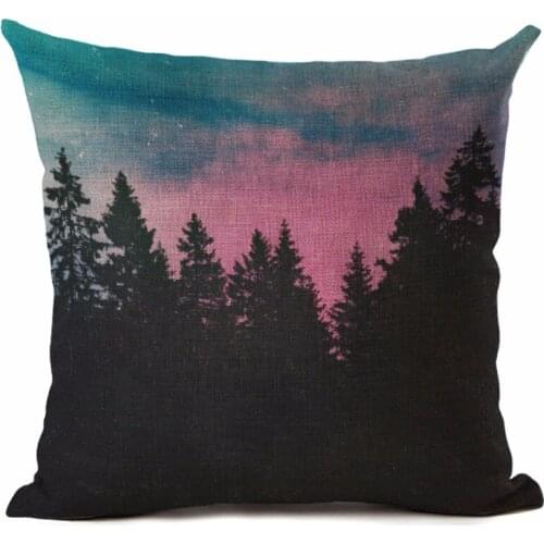 Nordic Style Forest Printed Cushion Cover Decorative Sofa Throw Pillow Car Chair Home Decor Pillow Case almofadas Cojines