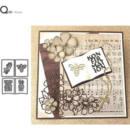 2021 New Book Pages Cutting Dies Stamps Dies Scrapbooking Mold Cut Handmade Tools Diy Craft Decoration Metal Cutting Dies