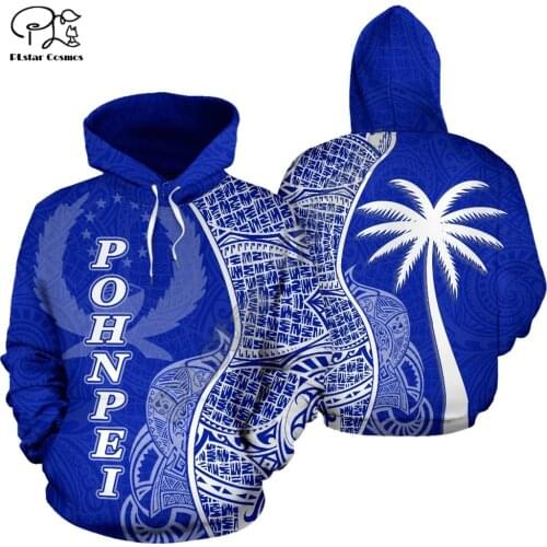 NewFashion Island Country Flag Pohnpei Polynesian Culture Retro Tattoo Tracksuit Men/Women Pullover Harajuku 3DPrint Hoodies A11