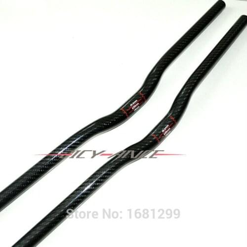 New Mountain bicycle 3K full carbon handlebar rise swallow shaped carbon bike handlebar MTB bike parts 25.4*580-720mm Free ship