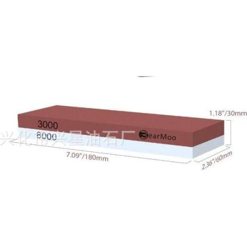 Wholesale 20pcs/lot Dual-sided 3000/8000 Grit Knife Sharpening Stone,Whetstone,Flattening Stone + Rubber bases
