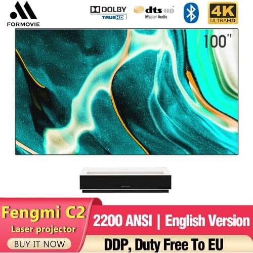 Formovie C2 Projetor Cinema 4K Ultra HD Smart Projector WiFi Home Theater Fengmi 4K Cinema Laser Projector TV 2200 ANSI Lumens
