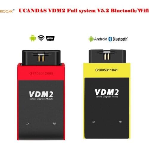 RIOOAK New UCANDAS VDM2 Full System V5.2 Bluetooth/Wifi OBD2 VDM II for Android VDM 2 OBDII Code Scanner better than Easydiag