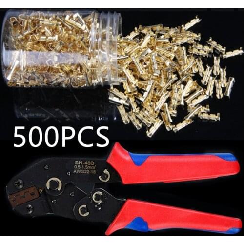 SN-48B U shaped terminal inserts connector small teeth universal spring plug wire crimping hand tool quick connection crimped