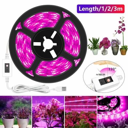 Full Spectrum Led Grow Light Strip Red +Blue Growing Lamp Waterproof IP65/IP20 For Hydroponics Flowers Plants Vegetables