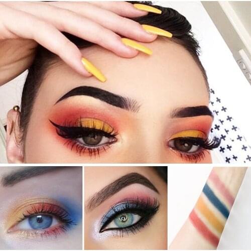 Pudaier 4 Colors Eyeshadow Pallette Glitter Eyeshadow Makeup Pigment Shiny Long-lasting Matte Professional Eye Shadow Cosmetics