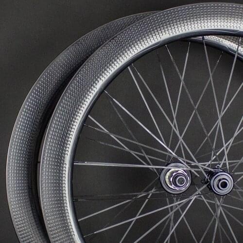 FIERCE Carbon-Wheelset Full Dimple Aerodynamic 80mm Depth R23 Hub Disc Brake Carbon Bicycle Racing Wheels 700C High Quality Hot