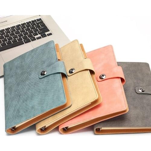 Advanced touch diary A5 notepad high quality PU leather notebook business manager folder gifts student supplies