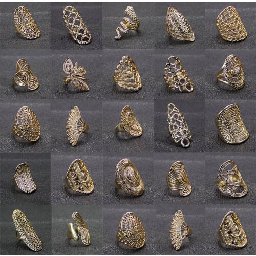 20 pcs/lot Vintage Rings For Women Wholesale High Quality Women Rings Bague Femme