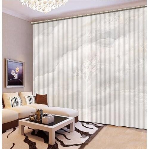 European Style marble Print 3D Blackout Curtains For Living room Bedding room Drapes Cotinas para sala