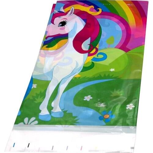 108*180 CM Unicorn Theme Tablecloth Decoration Girls Kids Favors Table Cover Happy Baby Shower Events Party Maps 1PCS/LOT