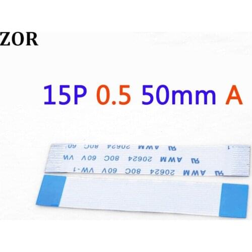 2-100pcs/lot Type A 5cm 50mm FFC FPC 15pin 0.5 pitch Flat Ribbon Flex Cable 15 pins 20624 AWM 80C VW-1 60V Power Button