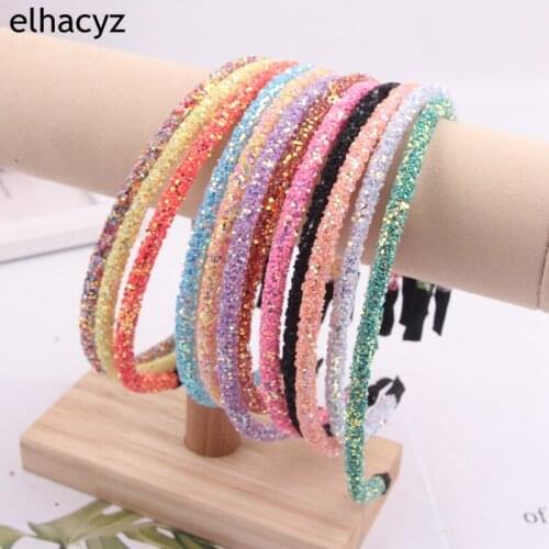 30pcs/lot New Girls Glitter Hairbands Children Party Fashion Headbands Sequins Bling Bling Sweet Kids Hair Accessories Hair Hoop