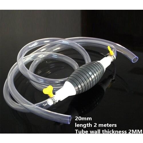 1.2Meters 20mm Car Fuel Pumps Siphon Hose Oil Transfer Manual Sucker Pump Motorcycle Car Yacht Non-return Valve Fuel Pipe Pump